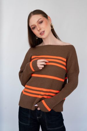 Cuello Bandeja rayas horizontales